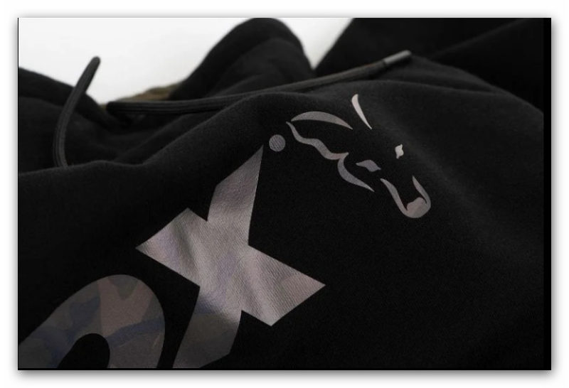 Sudadera Fox negra/camo con capucha
