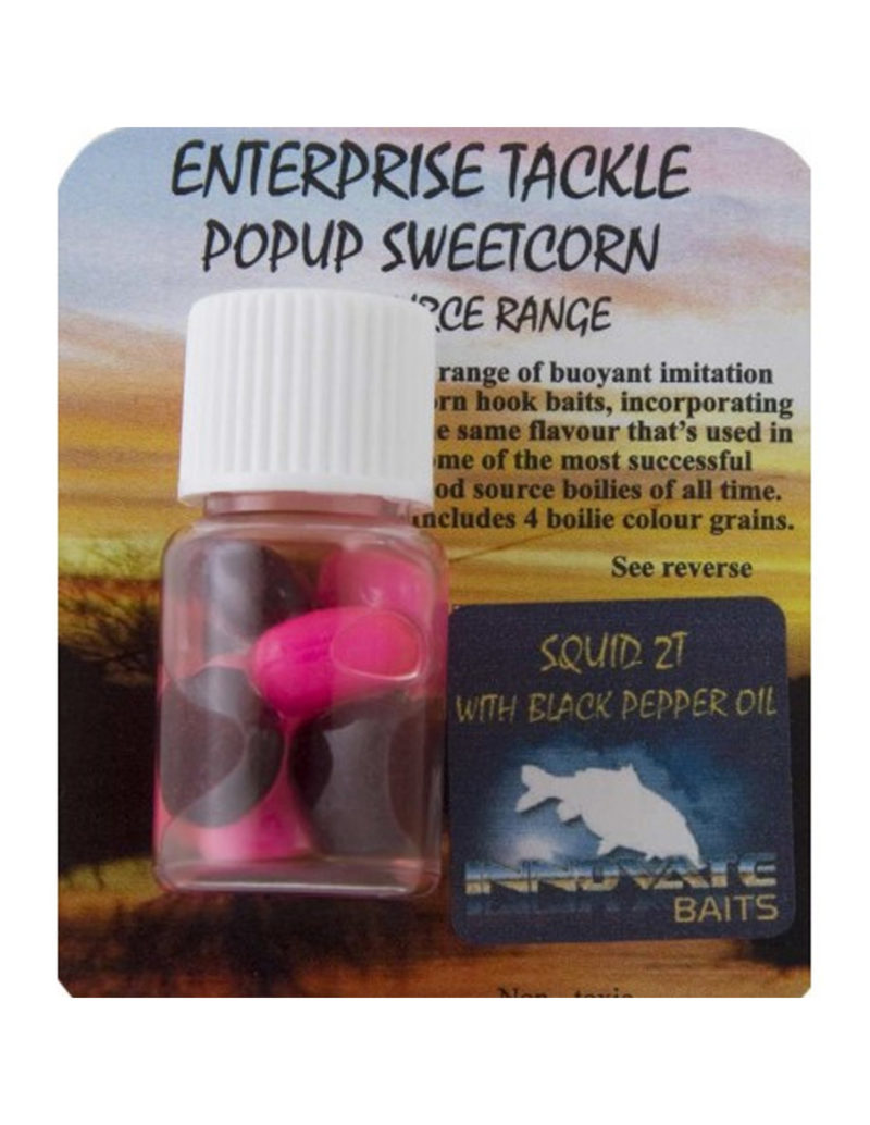 Enterprise Tackle Pop Up Sweetcorn Innovate Baits (Squid 2T & Black Pepper Oil)