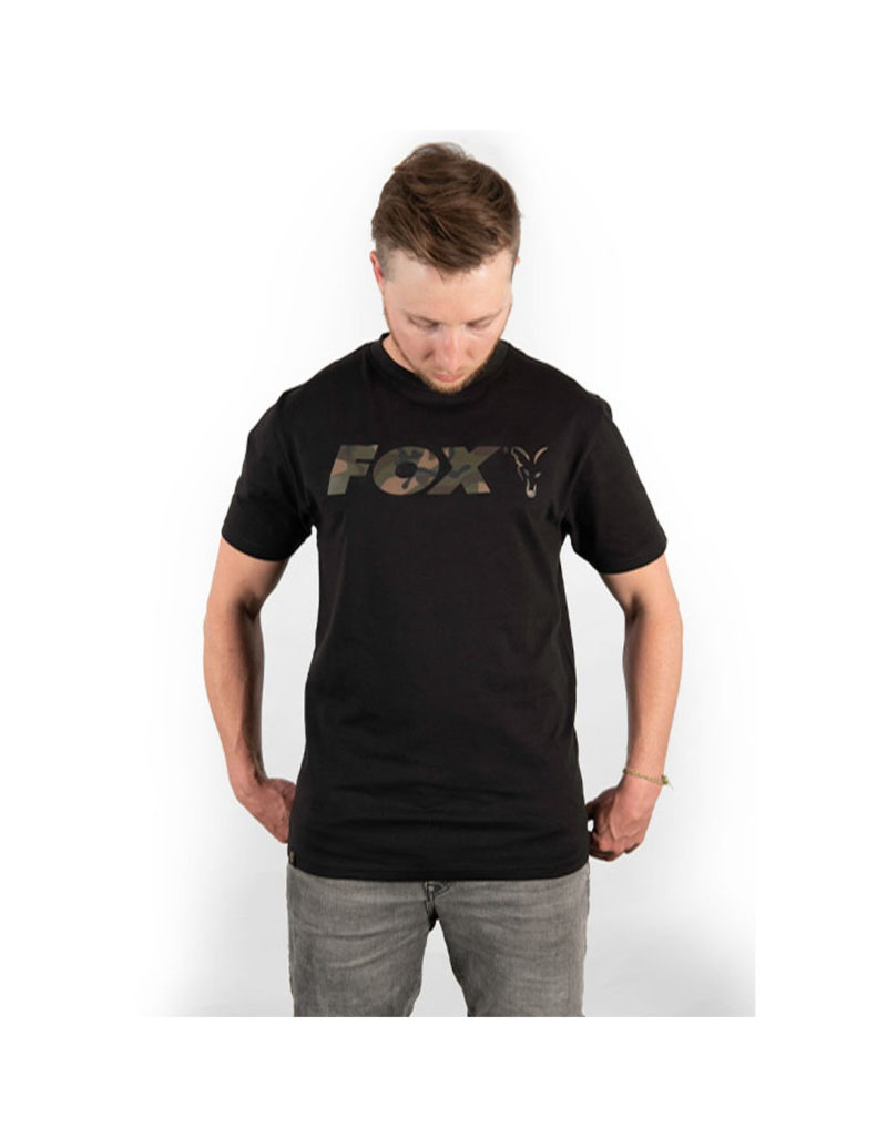 Fox Black Camo Print T Shirt Small