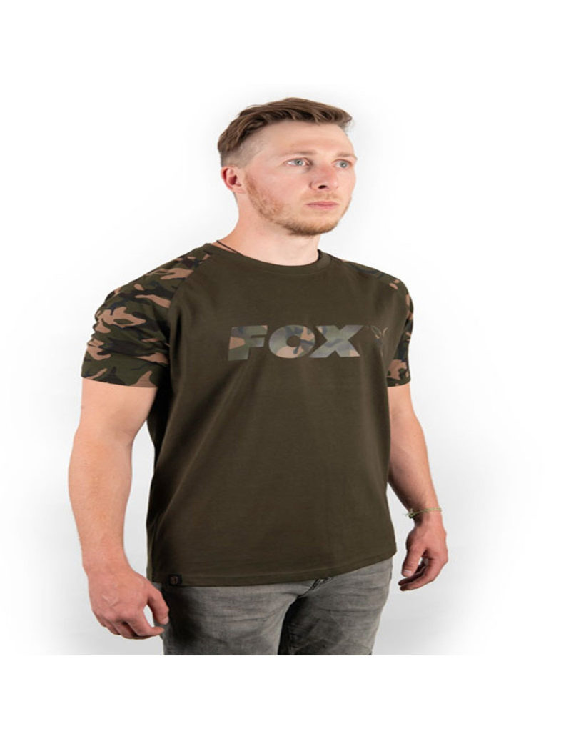 Fox Raglan Khaki Camo Sleeve Small