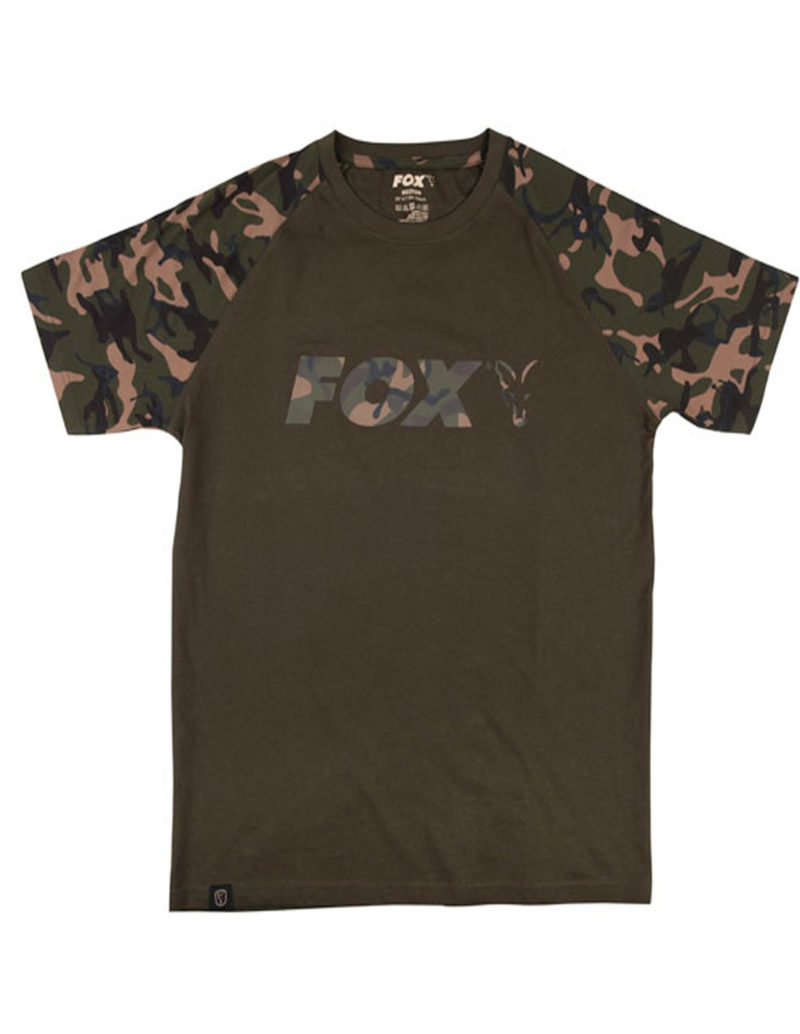 Fox Raglan Khaki Camo Sleeve Small
