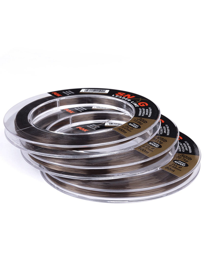 Fox Snag Leader Line Trans Khaki 40lb (18.1kg) 0.57mm x 100m
