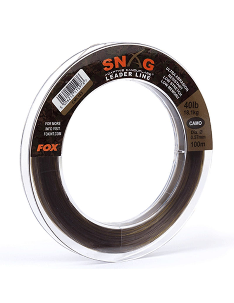 Fox Snag Leader Line Trans Khaki 40lb (18.1kg) 0.57mm x 100m