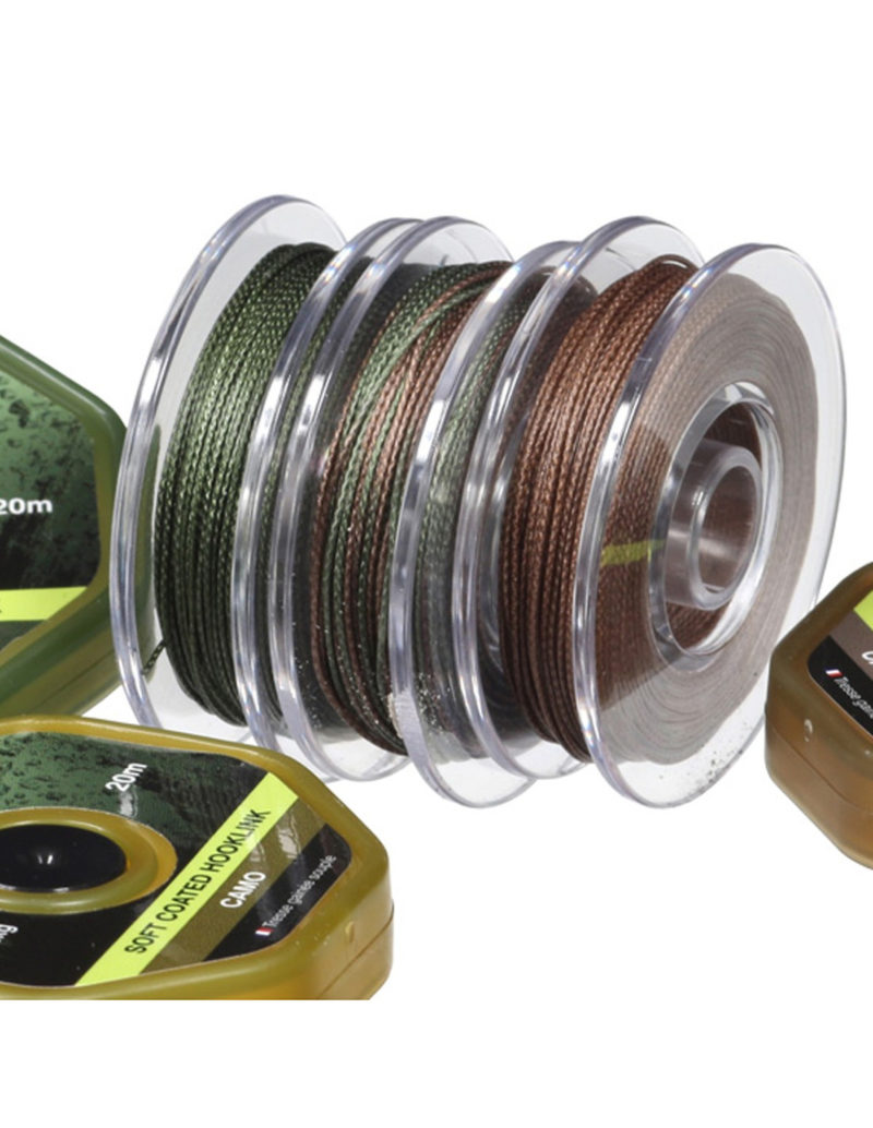 RidgeMonkey RM-Tec Soft Coated Hooklink Weed VERDE 25lb/11,3kg 20m