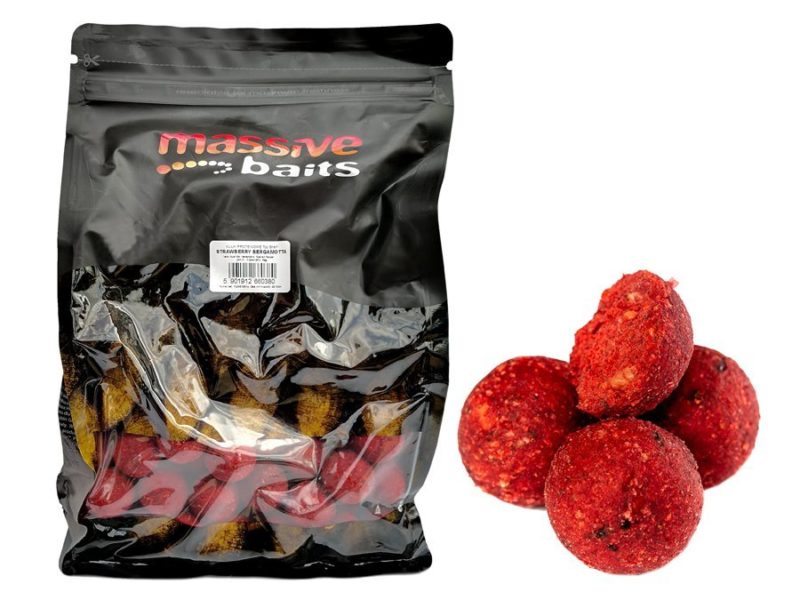 Massive Baits Boilies 18mm Strawberry Bergamota 1kg (Fresa&Bergamota)