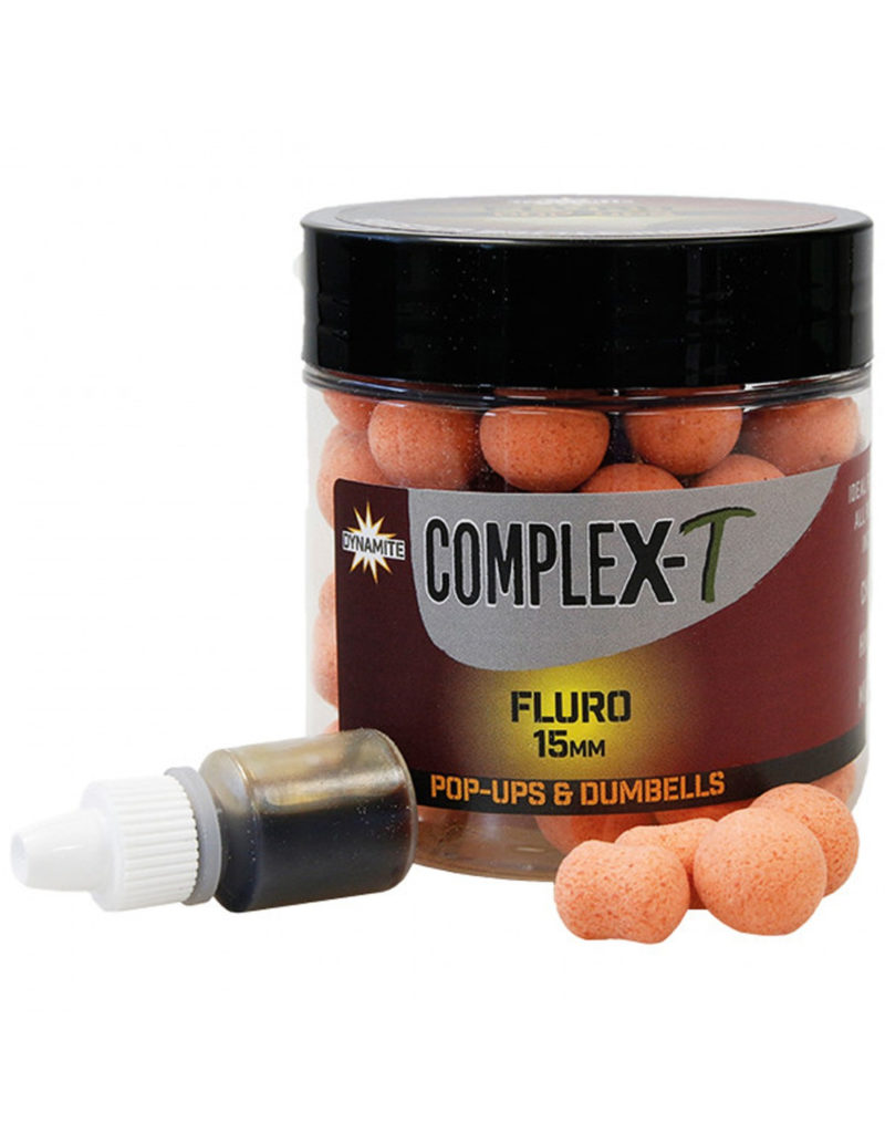 Dynamite Baits Complex-T Fluro Pop Ups & Dumbells 15mm