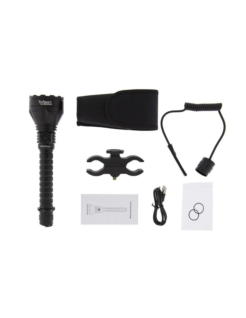 LINTERNA WILD BOAR 1,118 LUM./1,216 MT. CON KIT DE CAZA