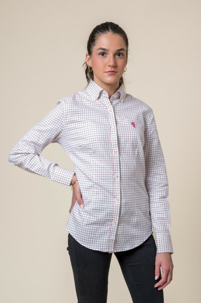 CAMISA CUADROS ROSA Y VERDE