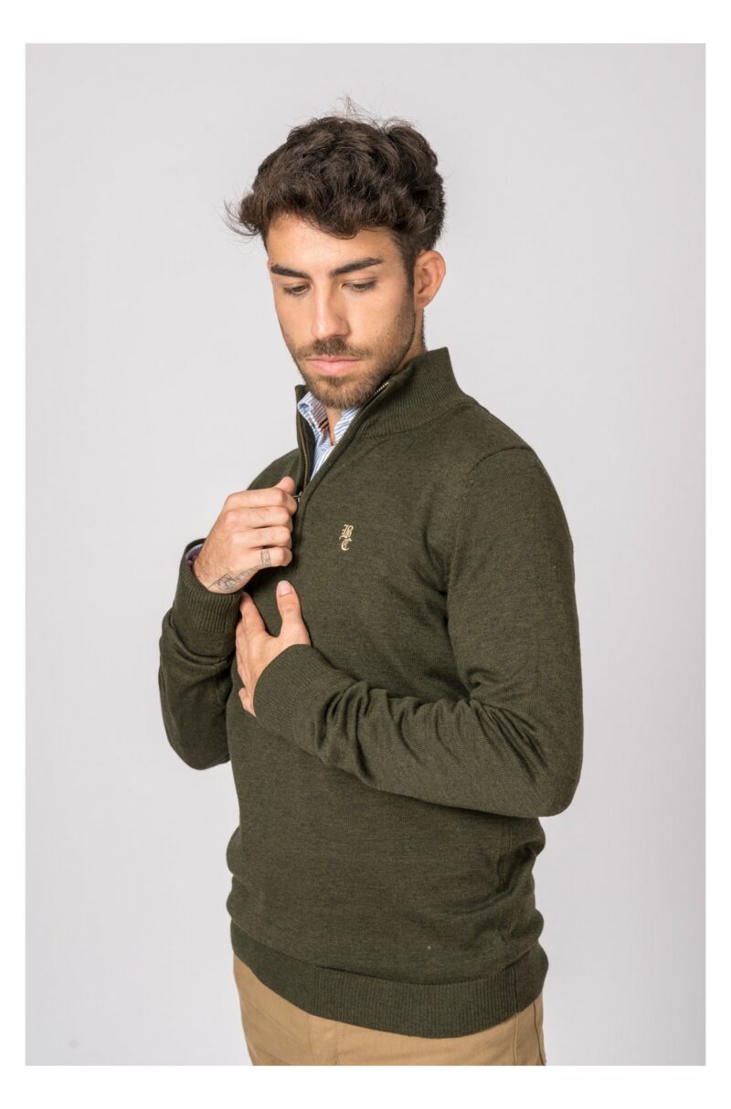SUETER CUELLO CREMALLERA VERDE